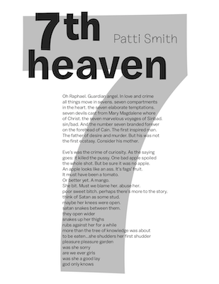 seventh heavan by Patti Smith seventh heavan by Patti Smith