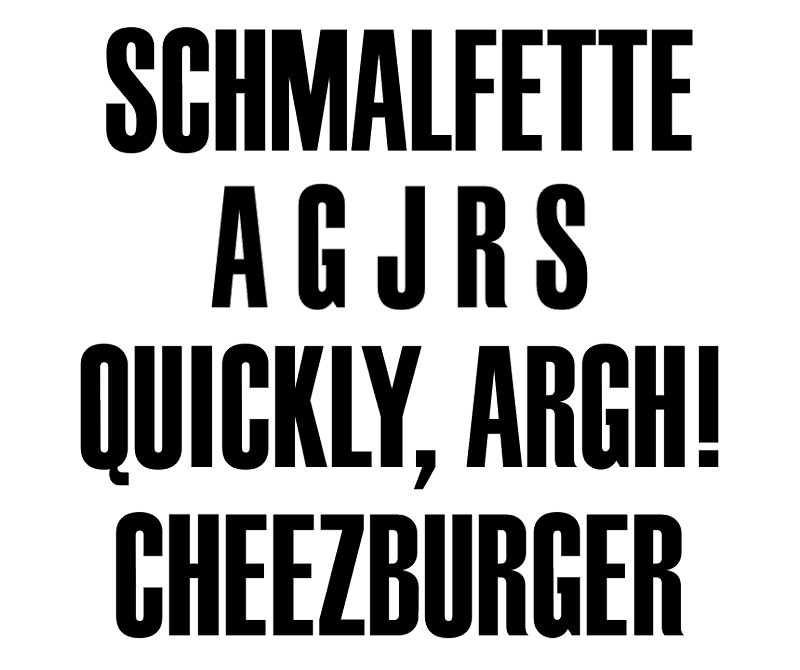 Schmalfette Grotesk